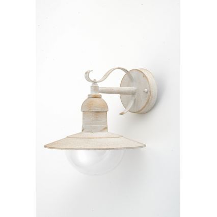 Brilagi - Aplica de perete pentru exterior MOLDE 1xE27/60W/230V IP44 alb/patină
