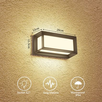 Brilagi - Aplica de perete pentru exterior PARKER 1xE27/60W/230V antracit IP44