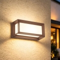 Brilagi - Aplica de perete pentru exterior PARKER LED, 12W, 230V, 3000/4500/6000K, maro, IP44