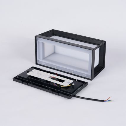 Brilagi - Aplica de perete pentru exterior PARKER, LED/12W/230V, negru, IP44