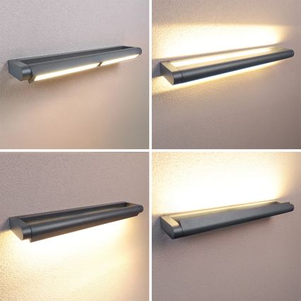 Brilagi - Aplica LED de exterior SALERNO, 24W, 230V, 66 cm, antracit, IP65