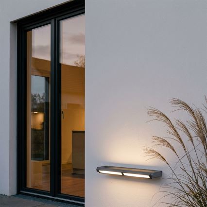 Brilagi - Aplica LED de exterior SALERNO, 24W, 230V, 66 cm, antracit, IP65