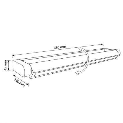 Brilagi - Aplica LED de exterior SALERNO, 24W, 230V, 66 cm, antracit, IP65