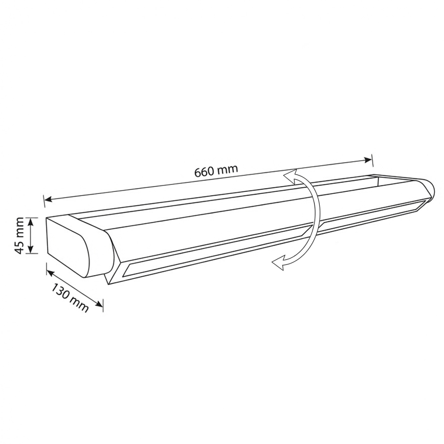 Brilagi - Aplica LED de exterior SALERNO, 24W, 230V, 66 cm, antracit, IP65