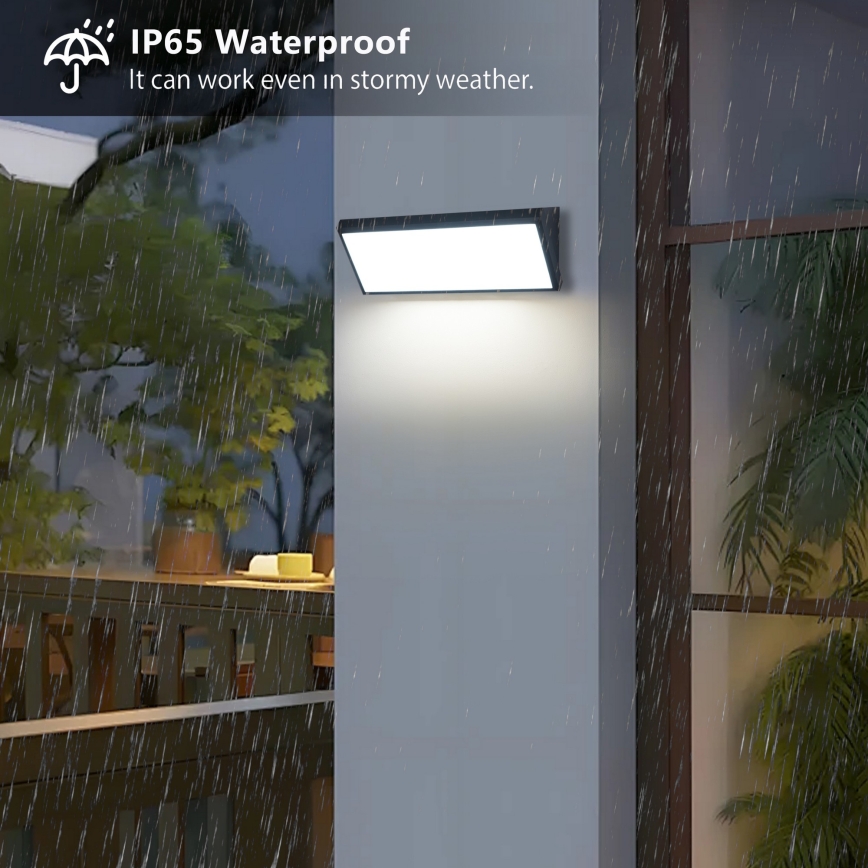 Brilagi - Aplică de perete pentru exterior TRIANGLE LED/42W/230V negru IP65