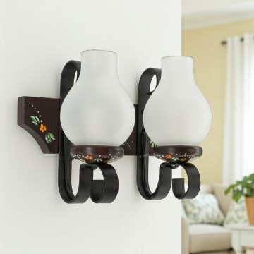 Brilagi - Aplica de perete QUEEN 2xE14/40W/230V fag/wenge