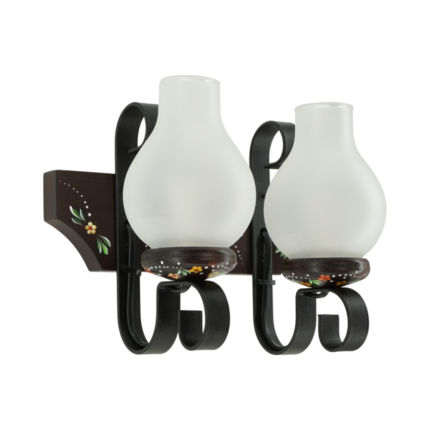 Brilagi - Aplica de perete QUEEN 2xE14/40W/230V fag/wenge