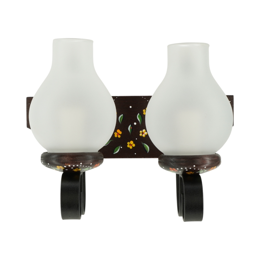 Brilagi - Aplica de perete QUEEN 2xE14/40W/230V fag/wenge