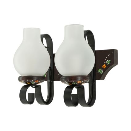 Brilagi - Aplica de perete QUEEN 2xE14/40W/230V fag/wenge