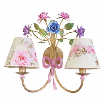 BRILAGI - Aplica de perete ROMANCE 2xE14/40W/230V multicolor/bej/patină