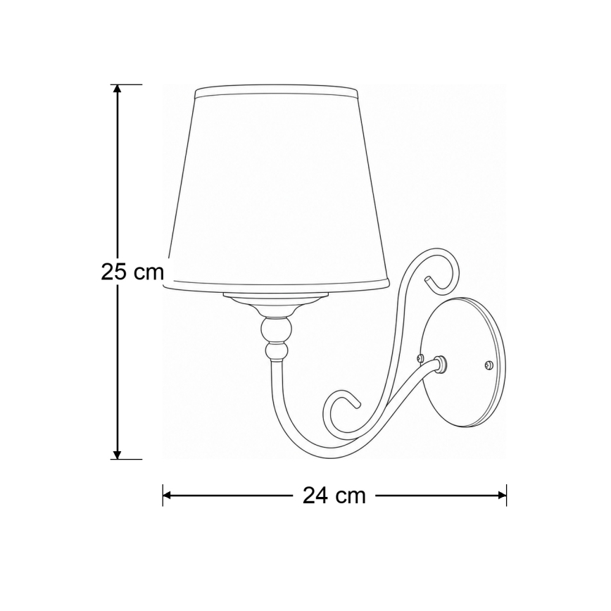 Brilagi - Aplică de perete SONIA 1xE27/15W/230V crem/patină