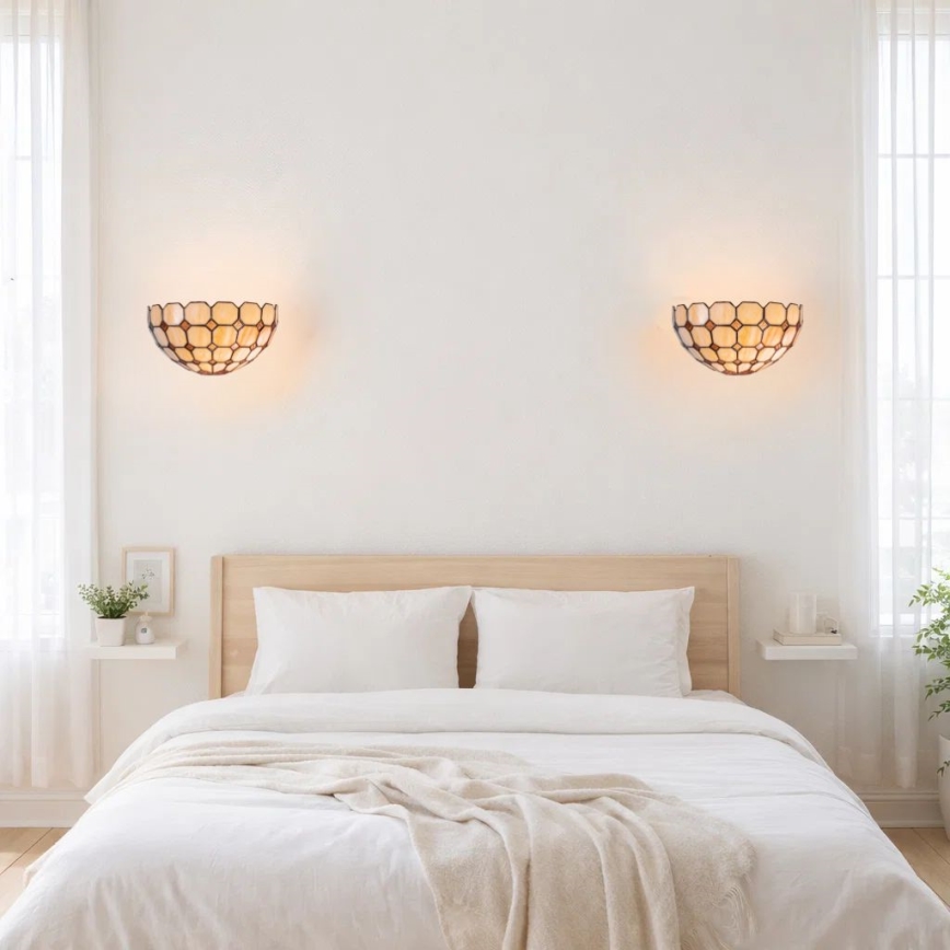 Brilagi - Aplica de perete Tiffany cu vitralii DORAN 1xE14/40W/230V