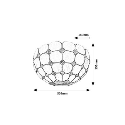 Brilagi - Aplica de perete Tiffany cu vitralii DORAN 1xE14/40W/230V