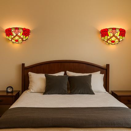 Brilagi - Aplică de perete Tiffany cu vitralii GARLAN 1xE14/40W/230V