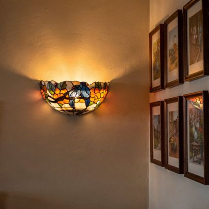 Brilagi - Aplică de perete Tiffany cu vitralii JUNGLE 1xE14/40W/230V