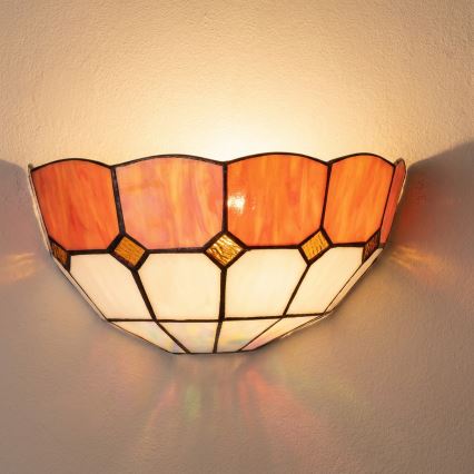 Brilagi - Aplică de perete Tiffany cu vitralii SIENNA, 1xE14/40W/230V