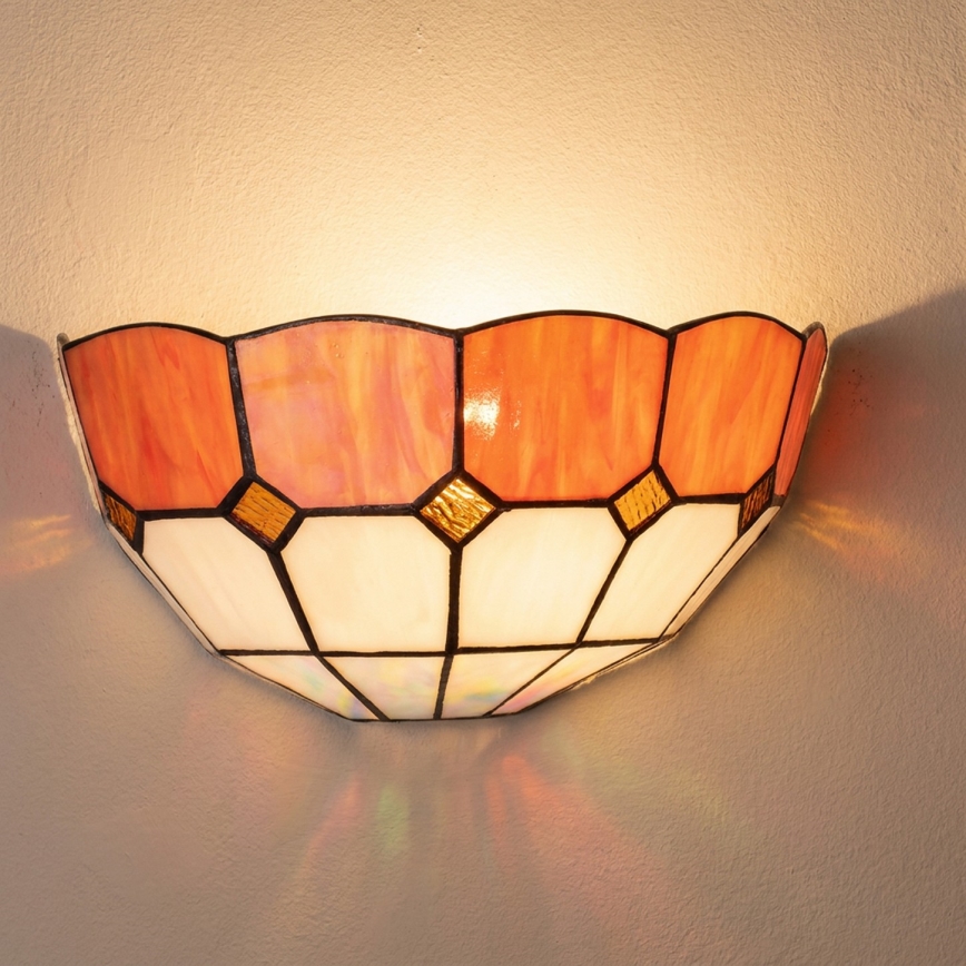 Brilagi - Aplică de perete Tiffany cu vitralii SIENNA, 1xE14/40W/230V
