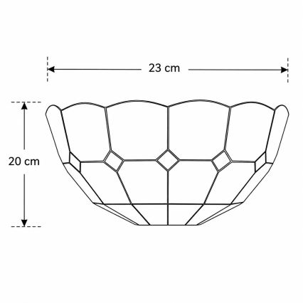 Brilagi - Aplică de perete Tiffany cu vitralii SIENNA, 1xE14/40W/230V