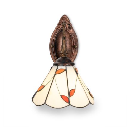 Brilagi - Aplica de perete Tiffany din vitralii FOLIA, 1xE14/40W/230V