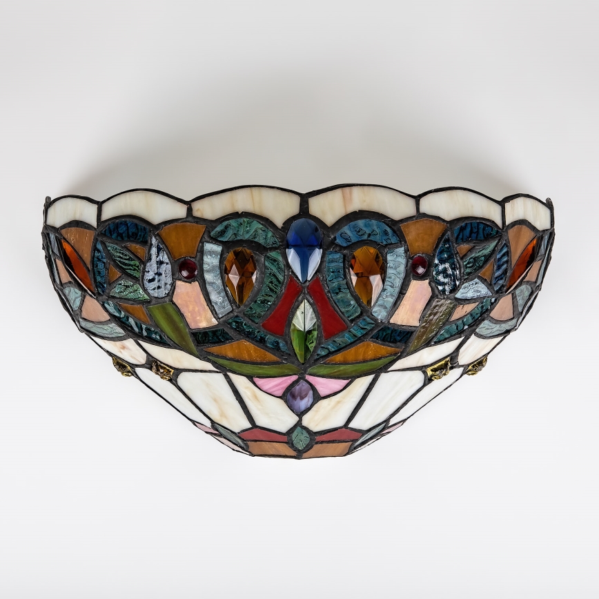 Brilagi - Aplica de perete Tiffany din vitralii LUISA 1xE27/40W/230V