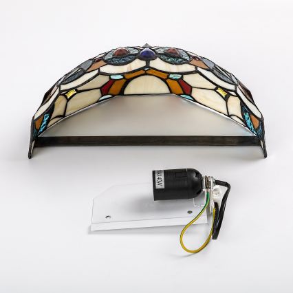 Brilagi - Aplica de perete Tiffany din vitralii LUISA 1xE27/40W/230V