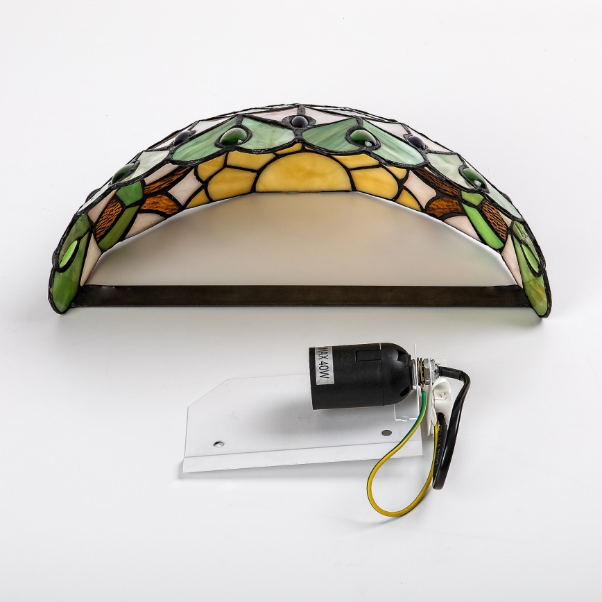Brilagi - Aplică de perete Tiffany din vitralii MARGARET 1xE27/40W/230V