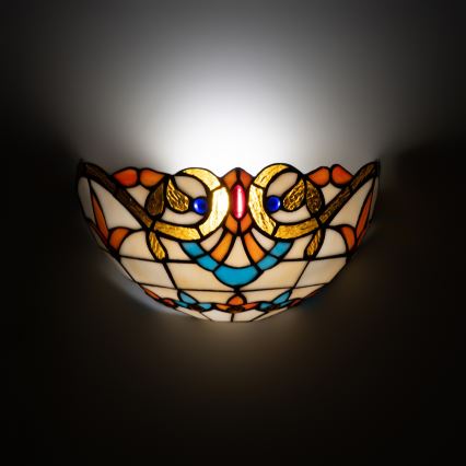 Brilagi - Aplică de perete Tiffany din vitralii MIRABELLA, 1x E14, 40W, 230V