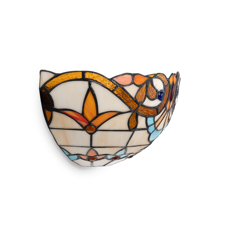 Brilagi - Aplică de perete Tiffany din vitralii MIRABELLA, 1x E14, 40W, 230V
