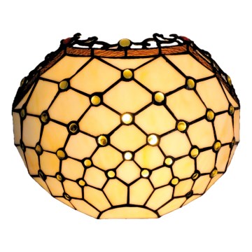 Brilagi - Aplică de perete Tiffany din vitraliu IVORIU 1xE14/40W/230V