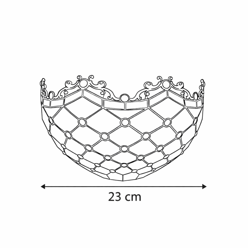 Brilagi - Aplică de perete Tiffany din vitraliu IVORIU 1xE14/40W/230V