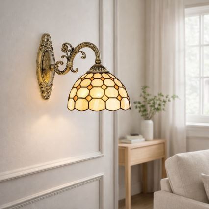 Brilagi - Aplică de perete Tiffany DORAN din vitralii, 1xE27/40W/230V