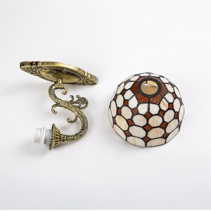 Brilagi - Aplică de perete Tiffany DORAN din vitralii, 1xE27/40W/230V