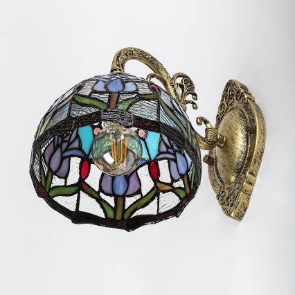 Brilagi - Aplică de perete Tiffany LORAS din vitralii 1xE27/40W/230V