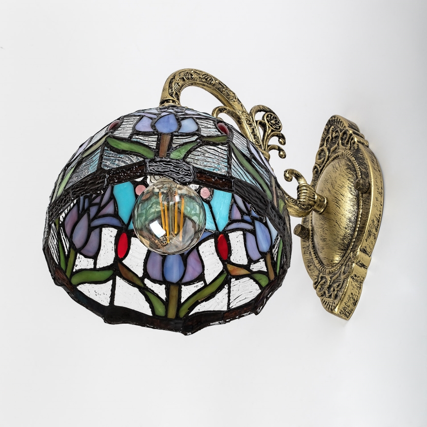 Brilagi - Aplică de perete Tiffany LORAS din vitralii 1xE27/40W/230V