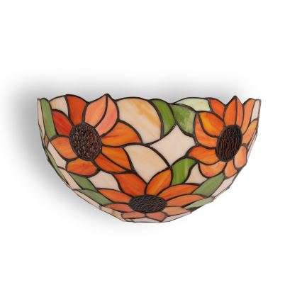 Brilagi - Aplică de perete Tiffany SUNFLOWER din vitralii, 1xE14/40W/230V