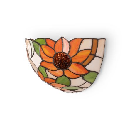 Brilagi - Aplică de perete Tiffany SUNFLOWER din vitralii, 1xE14/40W/230V
