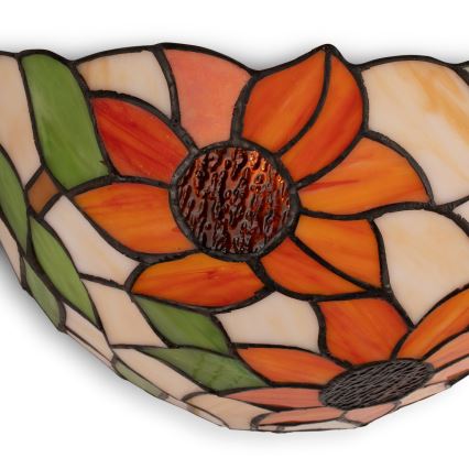 Brilagi - Aplică de perete Tiffany SUNFLOWER din vitralii, 1xE14/40W/230V