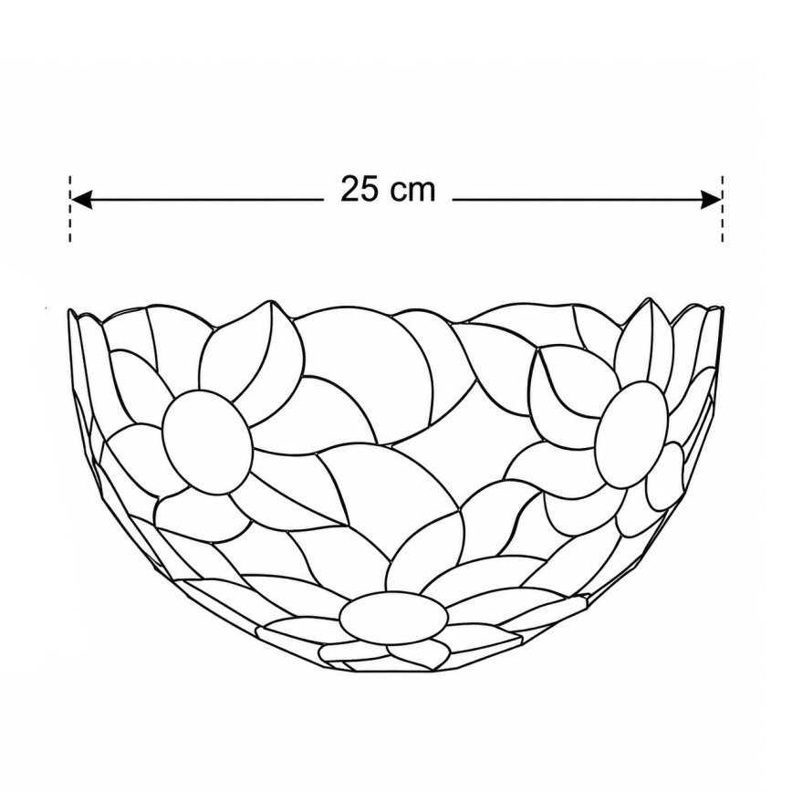Brilagi - Aplică de perete Tiffany SUNFLOWER din vitralii, 1xE14/40W/230V