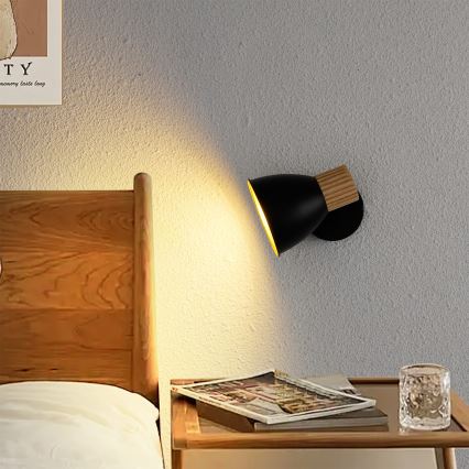 Brilagi - Aplica de perete tip spot ODENSE 1xE14/10W/230V, lemn/negru