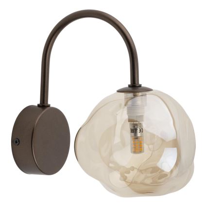 Brilagi - Aplică de perete VULCANO 1xG9/8W/230V bronz/bej fumuriu