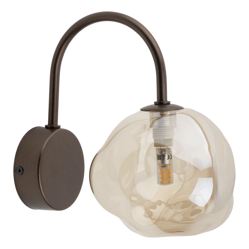 Brilagi - Aplică de perete VULCANO 1xG9/8W/230V bronz/bej fumuriu