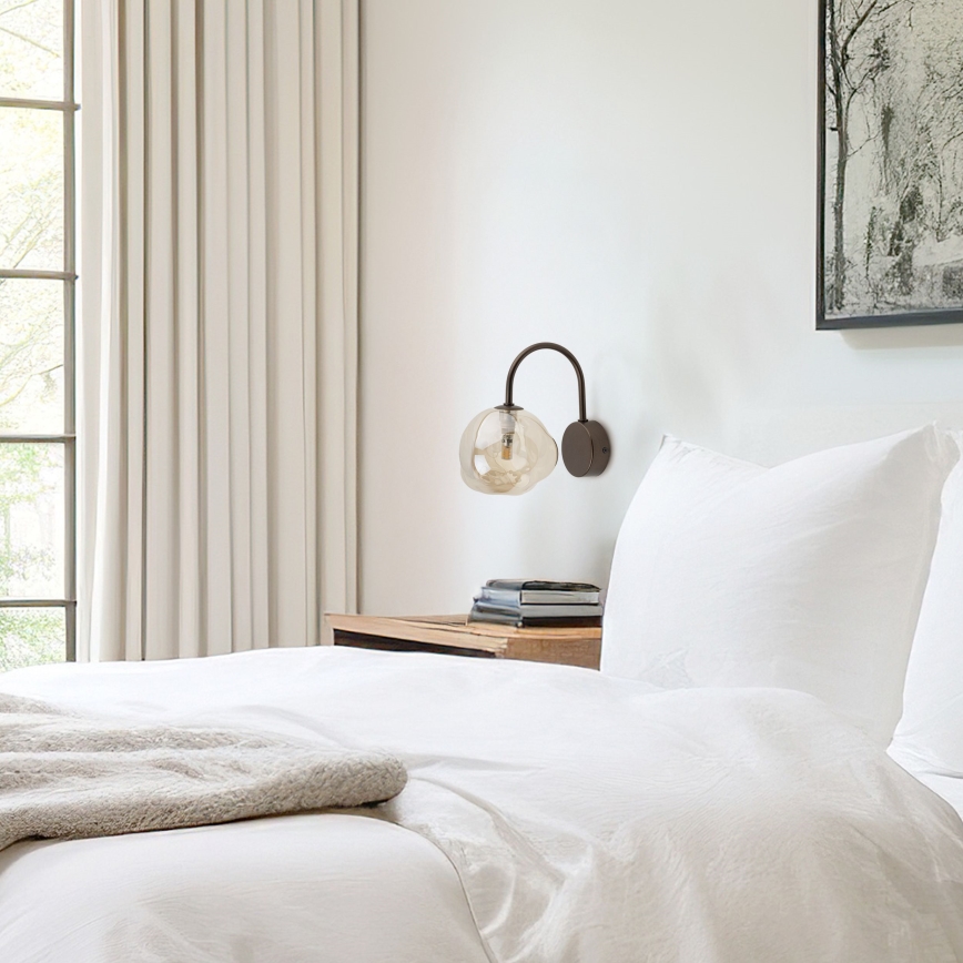 Brilagi - Aplică de perete VULCANO 1xG9/8W/230V bronz/bej fumuriu