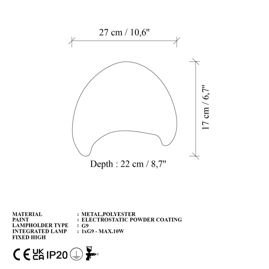 Brilagi - Aplică de perete WABI SABI 1xG9/8W/230V albă