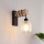 Brilagi - Aplică de perete WOOD GLASS 1xE27/60W/230V pin/negru/alb
