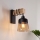 Brilagi - Aplica de perete WOOD GLASS 1xE27/60W/230V pin/negru/maro fumuriu