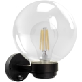 Brilagi - Aplica exterioară de perete cu senzor de mișcare HARBOR 1xE27/40W/230V IP33 negru/transparent