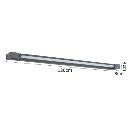 Brilagi - AQUA LINE Aplica de perete LED pentru exterior LED/36W/230V 120 cm IP44 antracit CRI 90