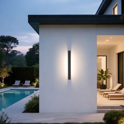 Brilagi - Aplică de exterior LED AQUA LINE, 12W, 230V, 45 cm, IP44, antracit, CRI 90