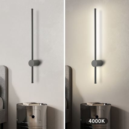 Brilagi - Aplică LED de exterior AURA, 12W, 230V, 4000K, IP54, 65 cm, antracit, CRI 90