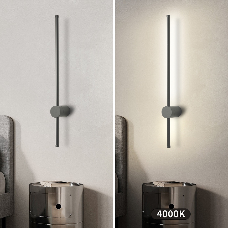 Brilagi - Aplică LED de exterior AURA, 12W, 230V, 4000K, IP54, 65 cm, antracit, CRI 90